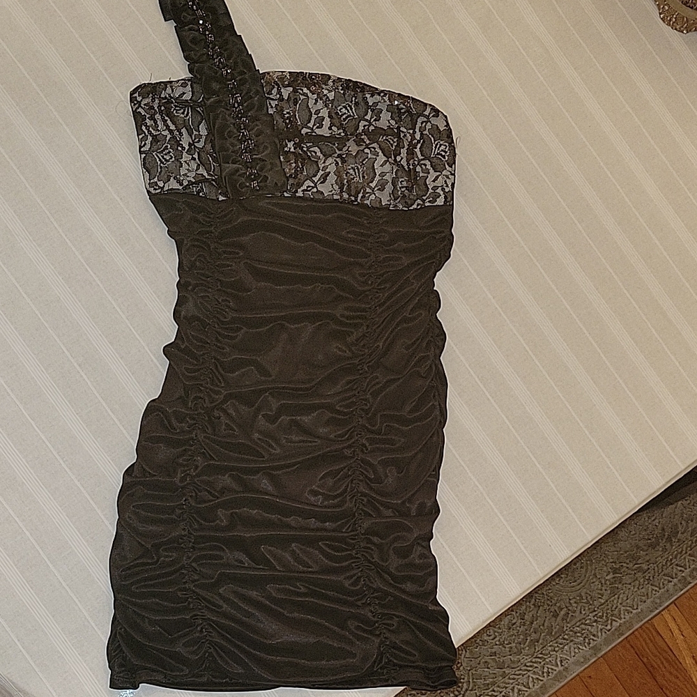 Elegant Black One Shoulder Dress